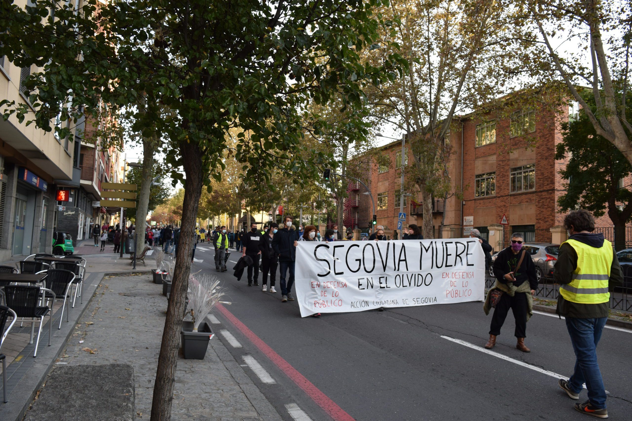 Protest Along Paseo Conde de Sepulveda, Segovia