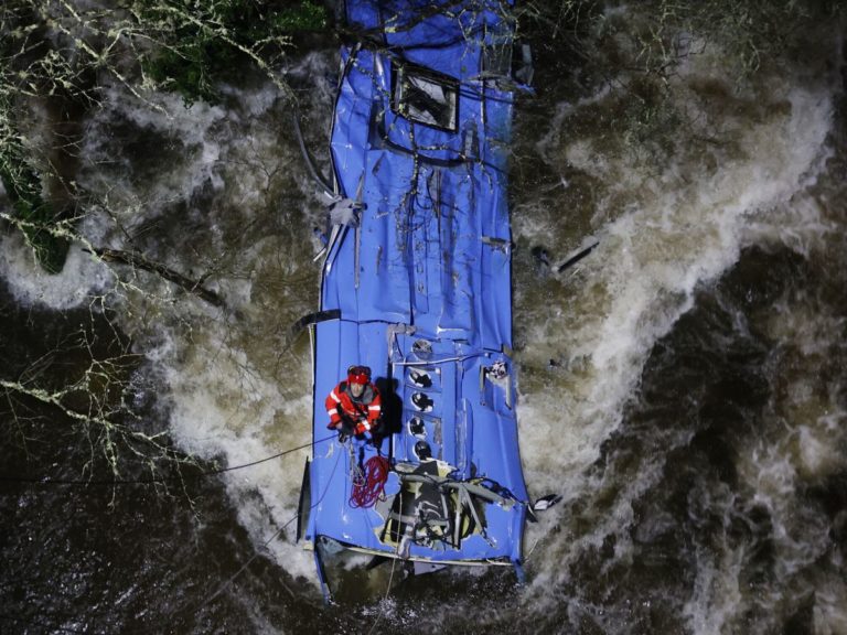 Seven Die After Bus Falls Into River in Galicia
