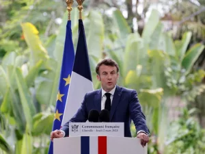 Why is President Macron Touring Central Africa?