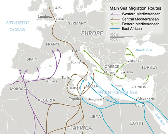 Sea Migrant Routes Map jpg
